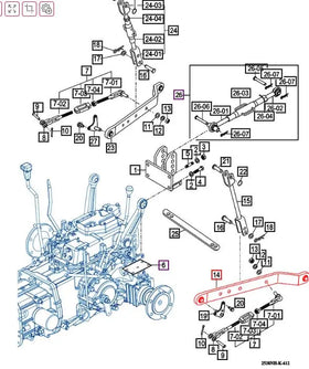 Mahindra 3 Point Hitch Lower Link Left 12385142000GB Mahindra Direct Parts
