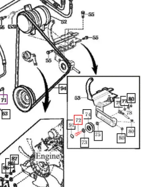 Mahindra Tractor AC Air Conditioner Idler Pulley Shaft Bolt 14627300530 Mahindra