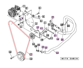 Mahindra Tractor AC Air Conditioning Belt 19480822000 Mahindra