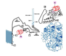 Mahindra Tractor AC Air Conditioning Compressor 16608303201 Mahindra Direct Parts