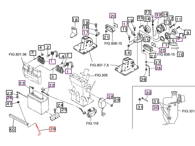Mahindra Tractor Battery Hold Down L Bolt 19822884000 Mahindra Direct