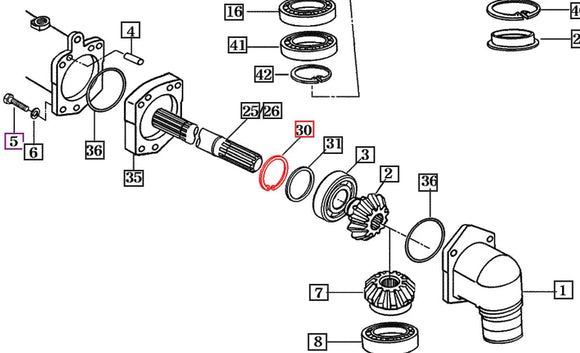 Mahindra Tractor C-Ring Hole 80 V7051400800 Mahindra Direct Parts
