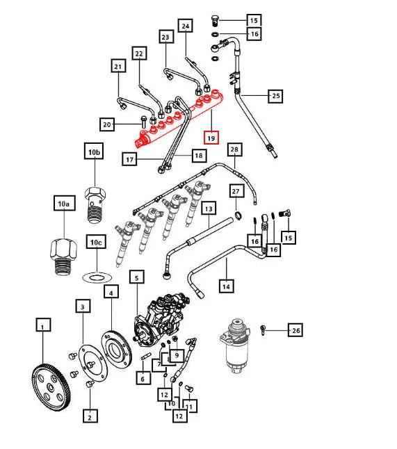 Mahindra Tractor Common Fuel Rail 006014871D91 Mahindra