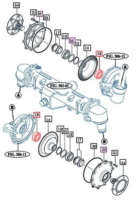 Mahindra Tractor Front Axle Final Drive Case Inner Bearing V6041106208 Mahindra