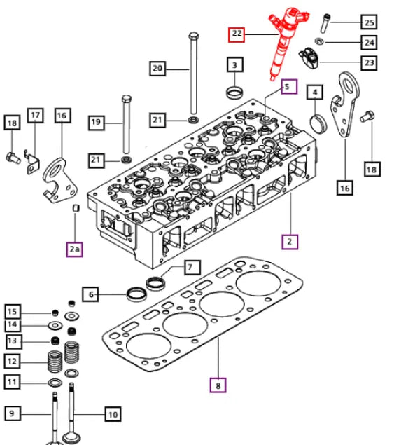 Mahindra Tractor Fuel Injector 006014872D91 Mahindra