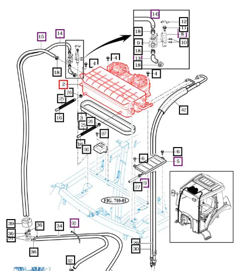 Mahindra Tractor HVAC Assembly 12427082411 Mahindra Direct Parts