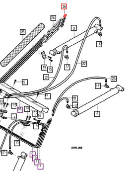 Mahindra Tractor Loader Hydraulic Male 1/2 Quick Disconnect V7740010801 Mahindra