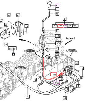 Mahindra Tractor Loader Joystick Cable 680mm 19995162531 Mahindra