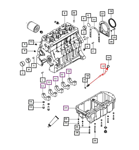 Mahindra Tractor Oil Dipstick Tube 006022594H1 Mahindra Direct Parts