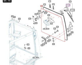Mahindra Tractor Rear Cabin Glass Mahindra