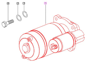 Mahindra Tractor Starter E007703348D91 Mahindra