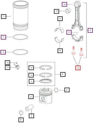 Mahindra Bolt Connecting Rod 000020027E05