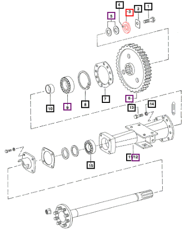 Mahindra Washer, Bull Gear Retaining 000031267B12