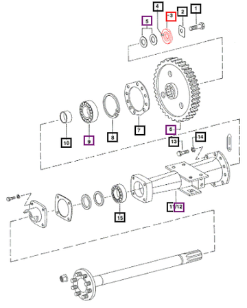 Mahindra Washer, Bull Gear Retaining 000031267B12
