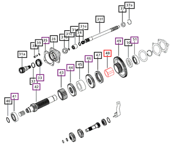 Mahindra Tractor Bush, Constant Mesh Gear 000033035B12 Mahindra Direct Parts