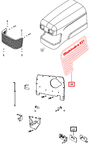 Mahindra Sticker Set For C27 Lh 000042071C11