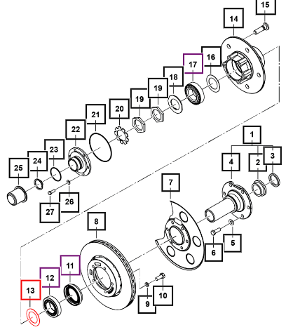 Mahindra Spacer Wheel Bearing (27.575) 0029975