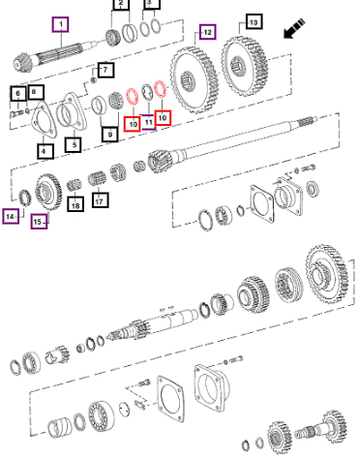 Mahindra Tractor Nut Lock Transmission Spline Shaft Taper Roller Bearing 003044035R1 Mahindra Direct Parts