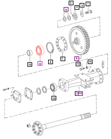 NLA Mahindra Bearing Ball Rear Axle - Inner 003069349R91
