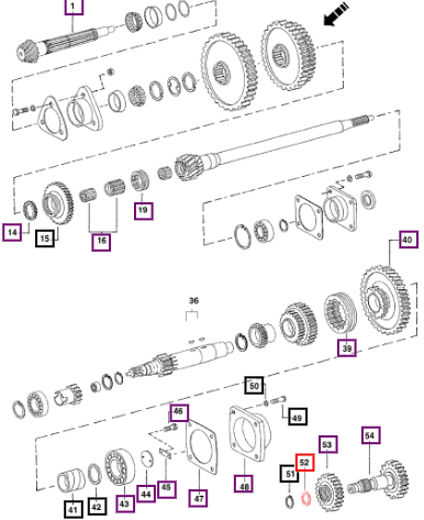 Mahindra Washer Reverse Idler Shaft 003110755R3
