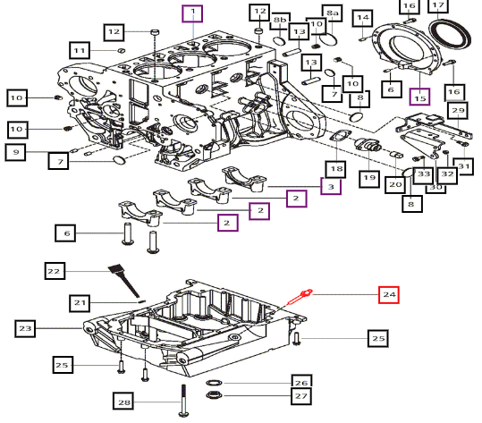 Mahindra Adaptor Oil Return 006012775F1
