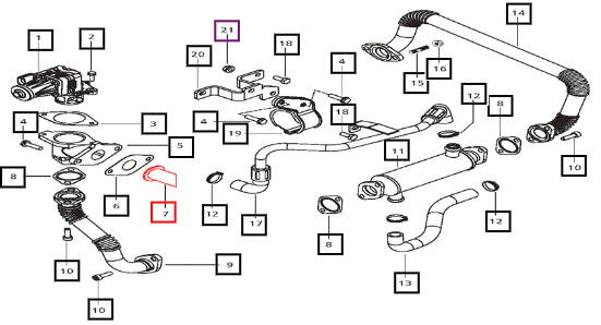Mahindra Adaptor Egr Entry 006013845D1