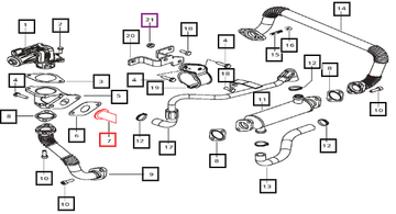 Mahindra Adaptor Egr Entry 006013845D1