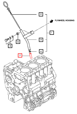 Mahindra Guide Oil Level Dipstick 006053015N01