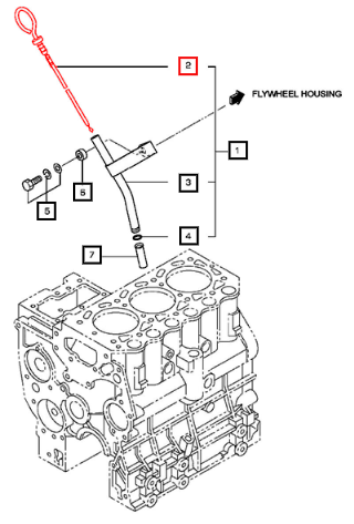 Mahindra Engine Oil Dipstick 006053503N01