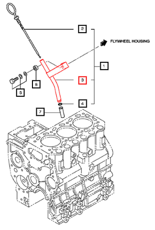 Mahindra Guide Engine Oil Dipstick 006053504N01