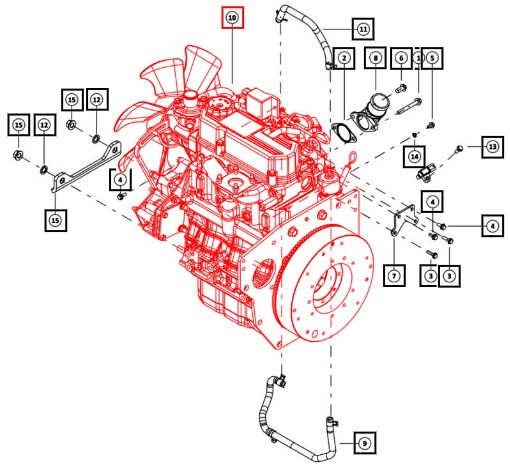 Mahindra Tractor Paint Eng Compact 26Hp Mvs3L2 18 4Kw 006055420H91