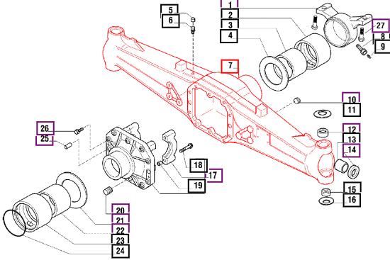 (Sold Out) Mahindra Tractor Axle Housing - 144534 006500334C1