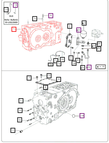 Mahindra Tractor Transmission Case 006505152D1