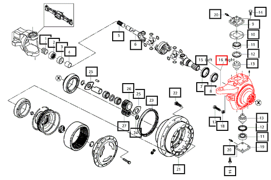 Mahindra Steering Case RH 006506173C1