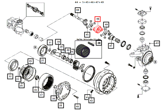 Mahindra Joint Center Section 006506204C1