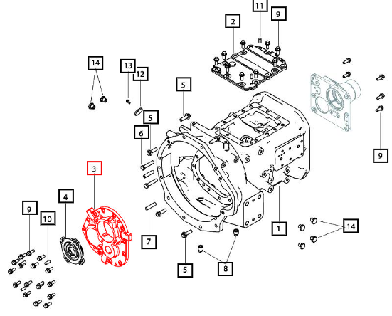 Mahindra Clutch Housing Front Cover 006512697U1