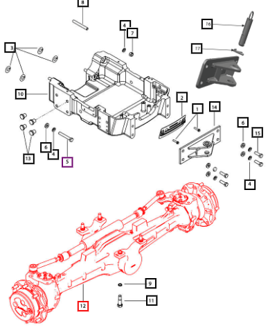 Mahindra Tractor 006512954U91 4Wdfront Axlefor Mstar Carr 006512954U92