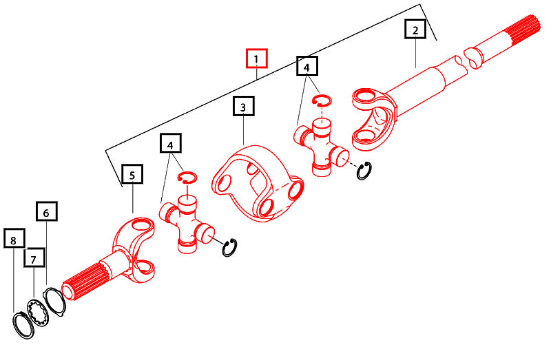 Mahindra Double U-Joint Shaft 006514866U91