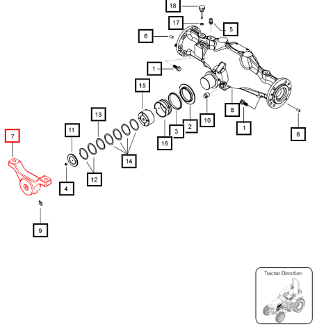 Mahindra Block Pillow Front Bracket 006522481V01