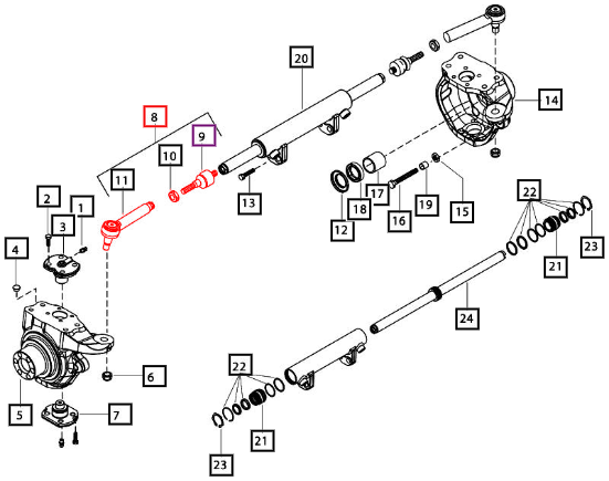 Mahindra Tie Rod Assembly 006523697U91