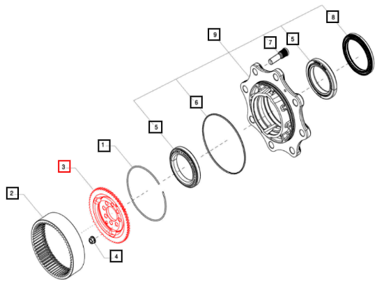Mahindra Wheel Hub 006527733U01