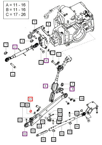 Mahindra Nut Hex. Nylock M24 007201969D1