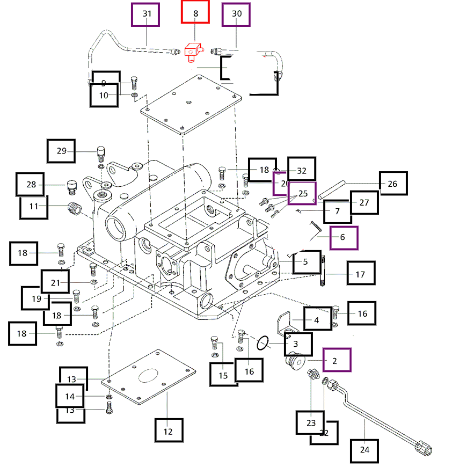 Mahindra 4 Way Connector 007202182A91