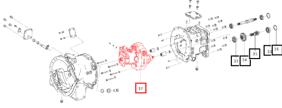 Mahindra Tractor Transmission Hydro Static 007212646D91