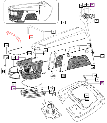Mahindra Foam Pad Bonnet 007535511C1