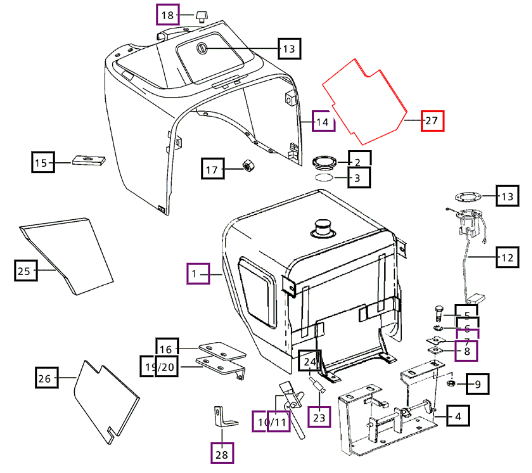 Mahindra Foam - Scuttle 007537831B1