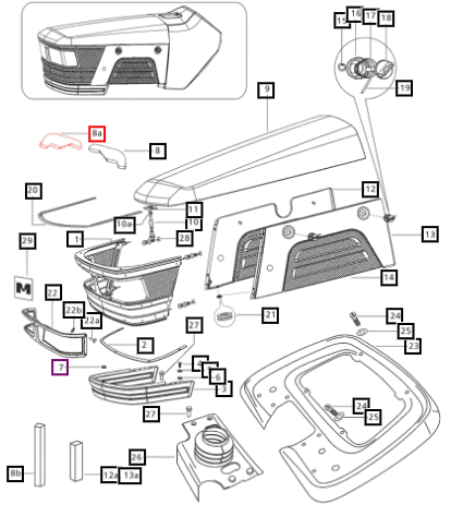 Mahindra Foam Bonnet Rh 007537862C1