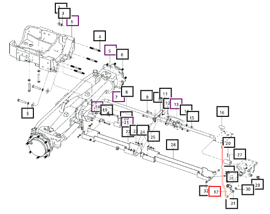 Mahindra Lever 4WD 007538167C11