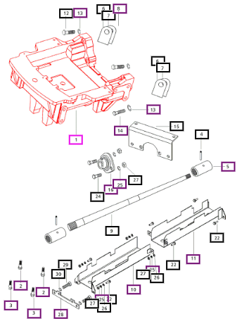 Mahindra Tractor Support Front Axle 4500 4Wd 007600462C1
