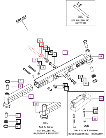 Mahindra Tractor Pin, Pivot Fr. Axle, M/c 007600709C11 Mahindra Direct Parts